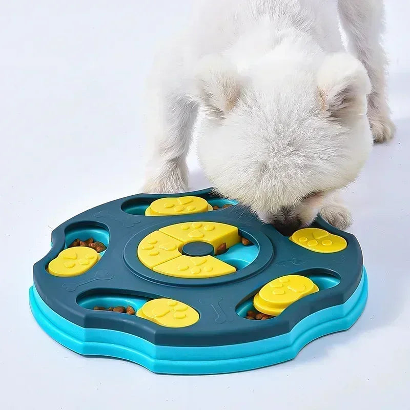Interactive Dog Puzzle Feeder – Slow Eating IQ Training Toy & Food Dispenser