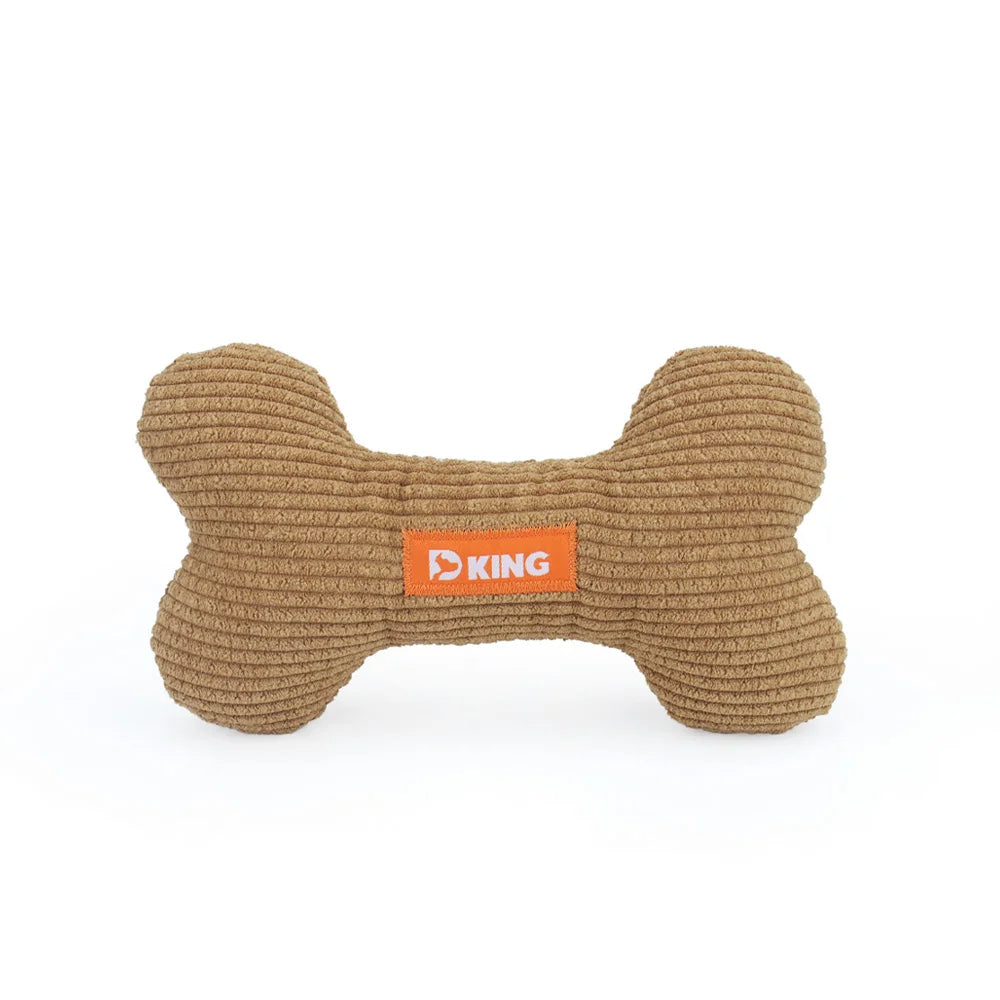 Plush Bone Squeaky Toy for Puppies & Small Dogs