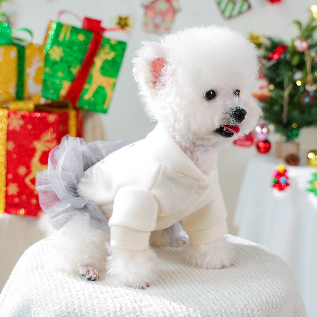 Christmas Snowman Princess Dress – Winter Holiday Outfit for Small Dogs & Cats