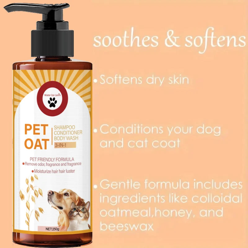 Pet Care Shampoo – Long-Lasting Fragrance Hair Cleanser for Dogs & Cats (250g)