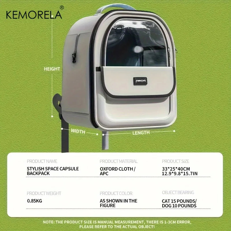 KEMORELA Transparent Pet Backpack