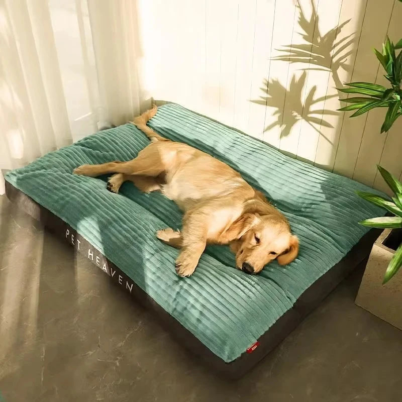Winter Warm Corduroy Dog Bed – Soft Washable Sleeping Mat