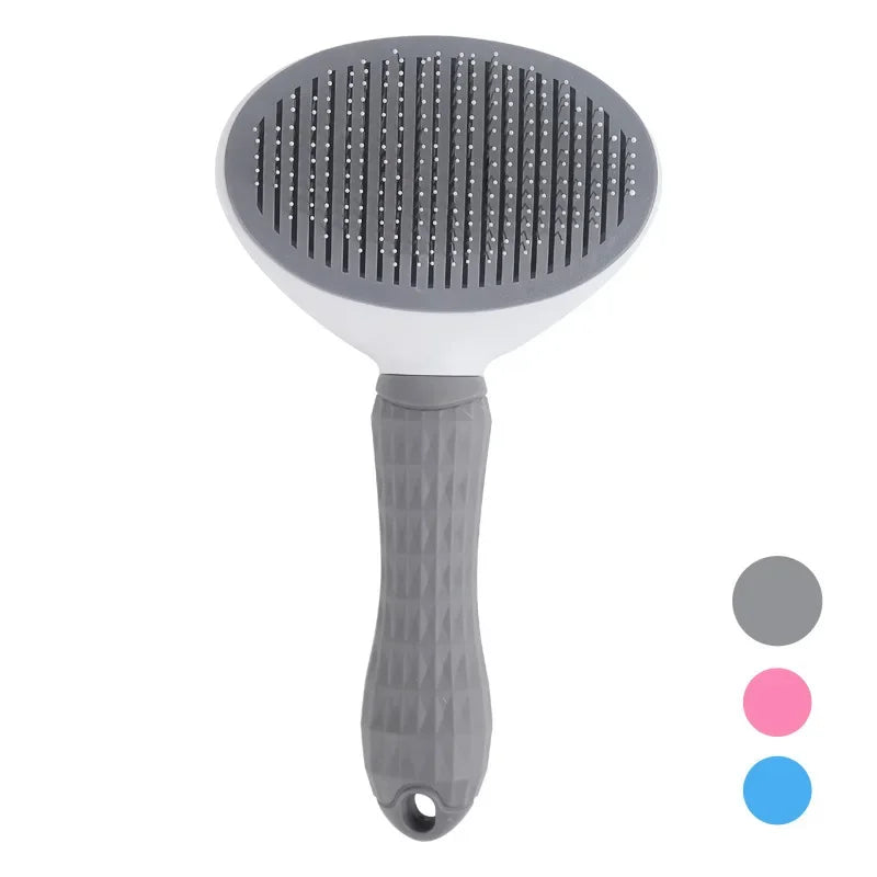 Pet Hair Brush & Stainless Steel Comb – Dog & Cat Grooming Tool