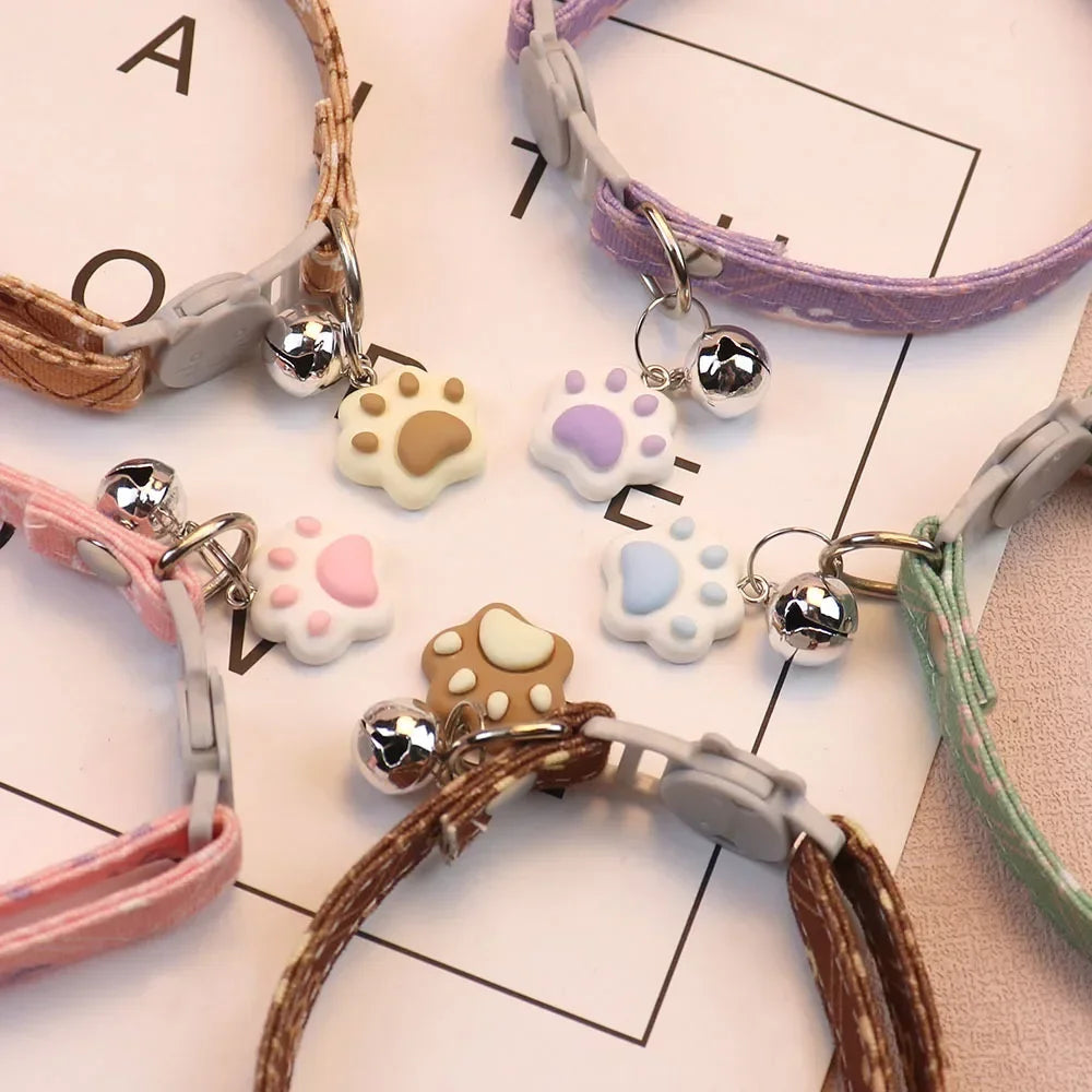 Adjustable Cute Pet Collar with Bell – Small Dogs & Cats