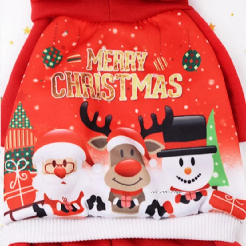 Christmas Pet Clothes – Warm Winter Dog Hoodie Coat for Small & Medium Dogs