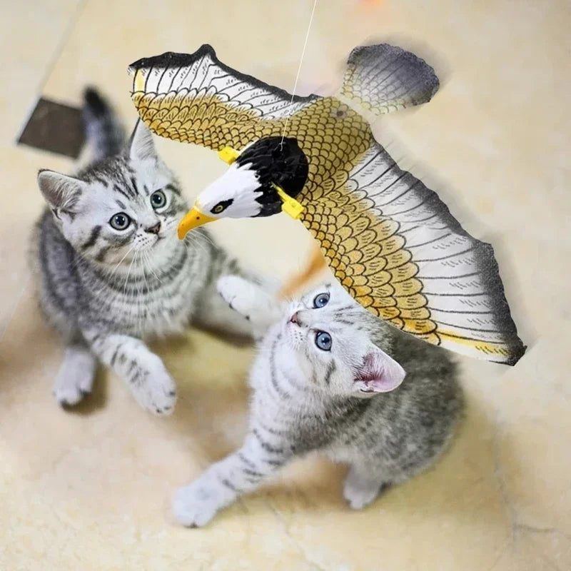 Electric Flying Bird Cat Toy – Interactive Teaser & Scratch Rope