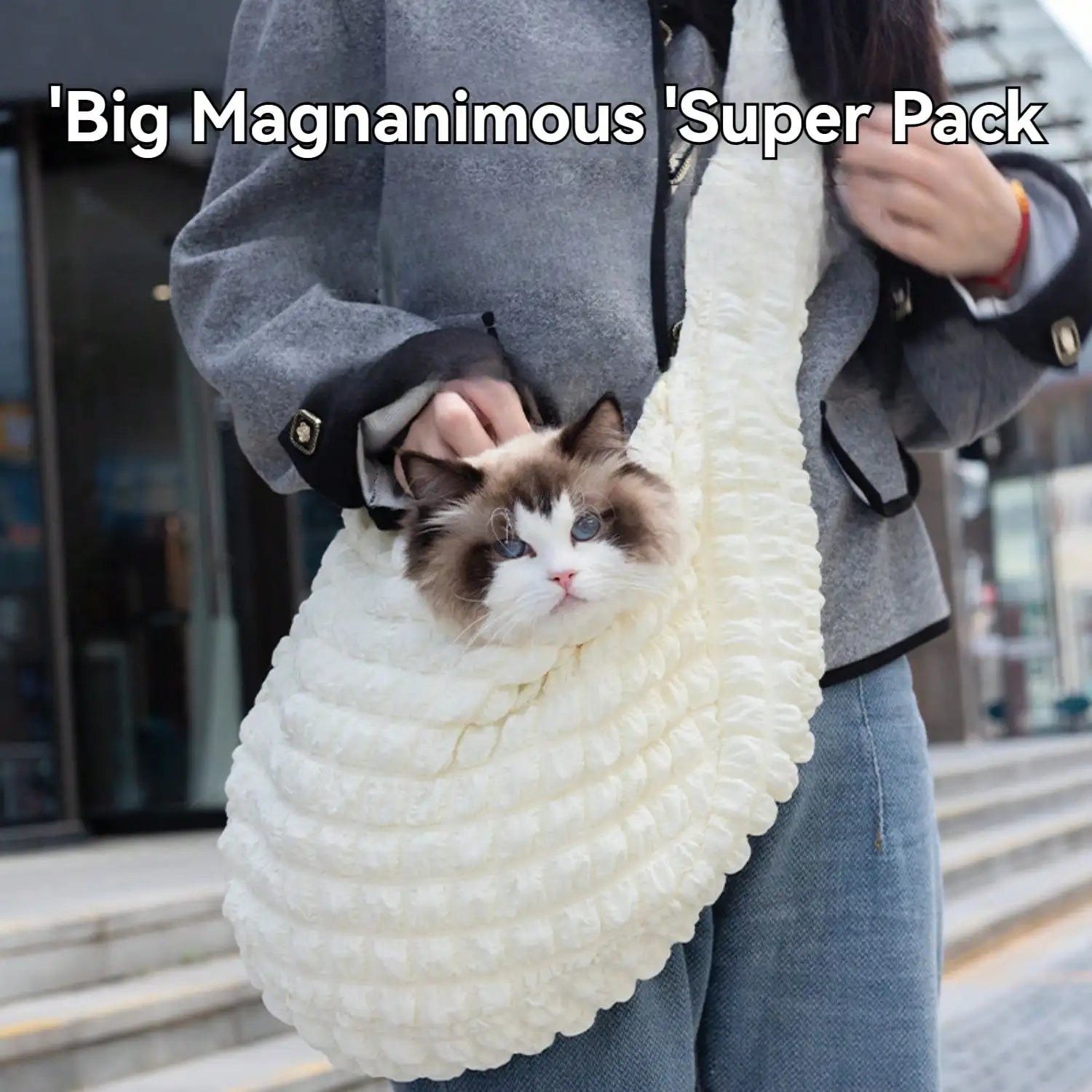 Portable Dog Backpack – Breathable Pet Carrier Bag