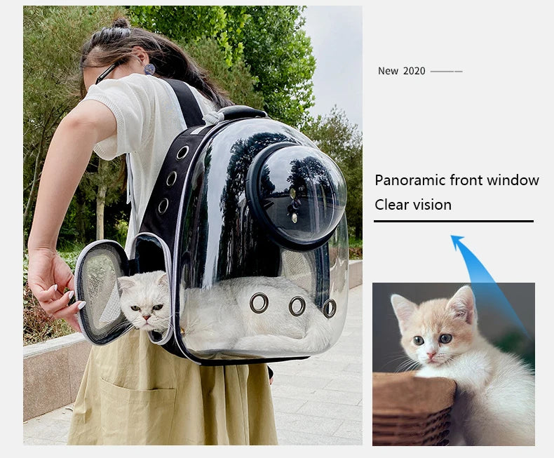 Transparent Space Capsule Pet Backpack
