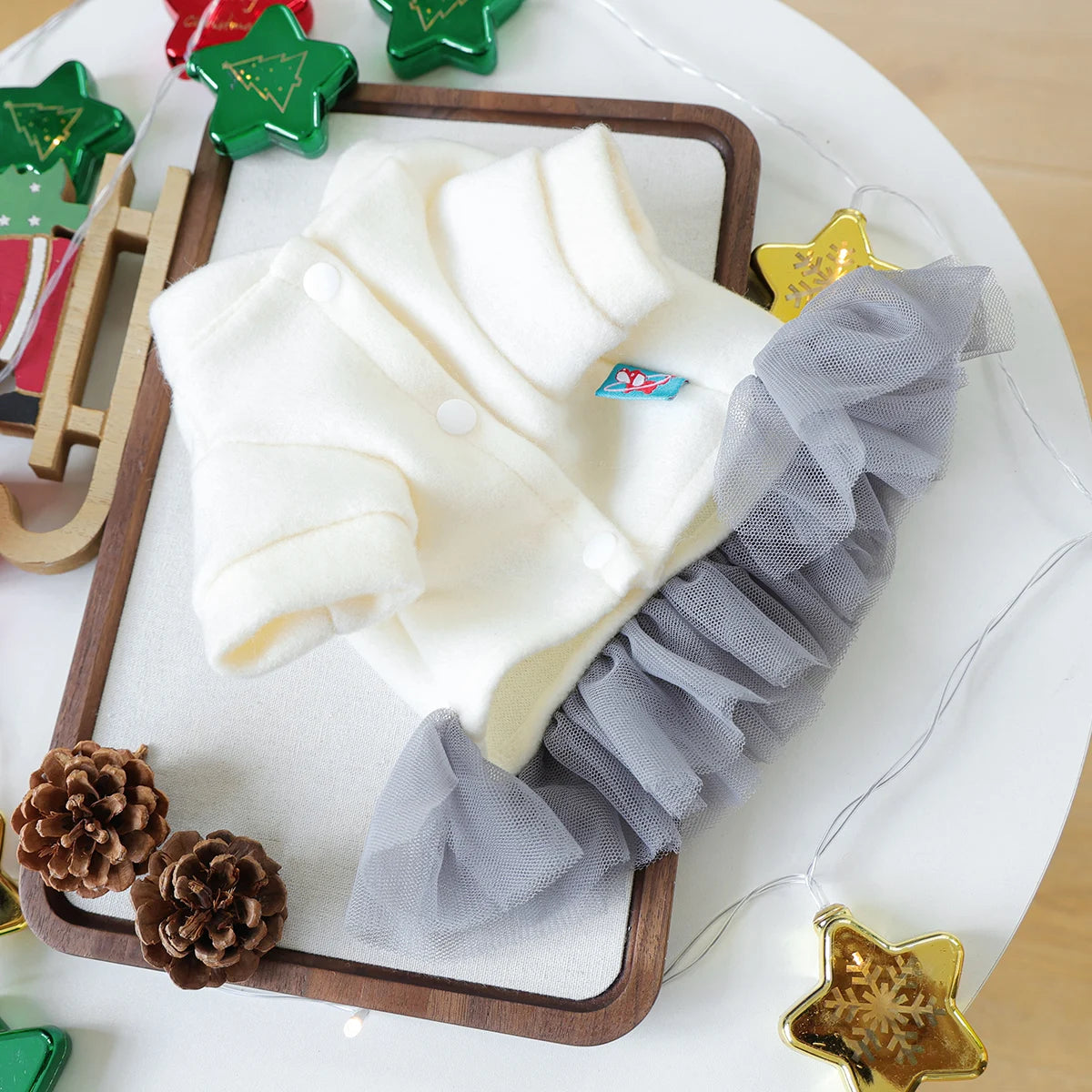 Christmas Snowman Princess Dress – Winter Holiday Outfit for Small Dogs & Cats