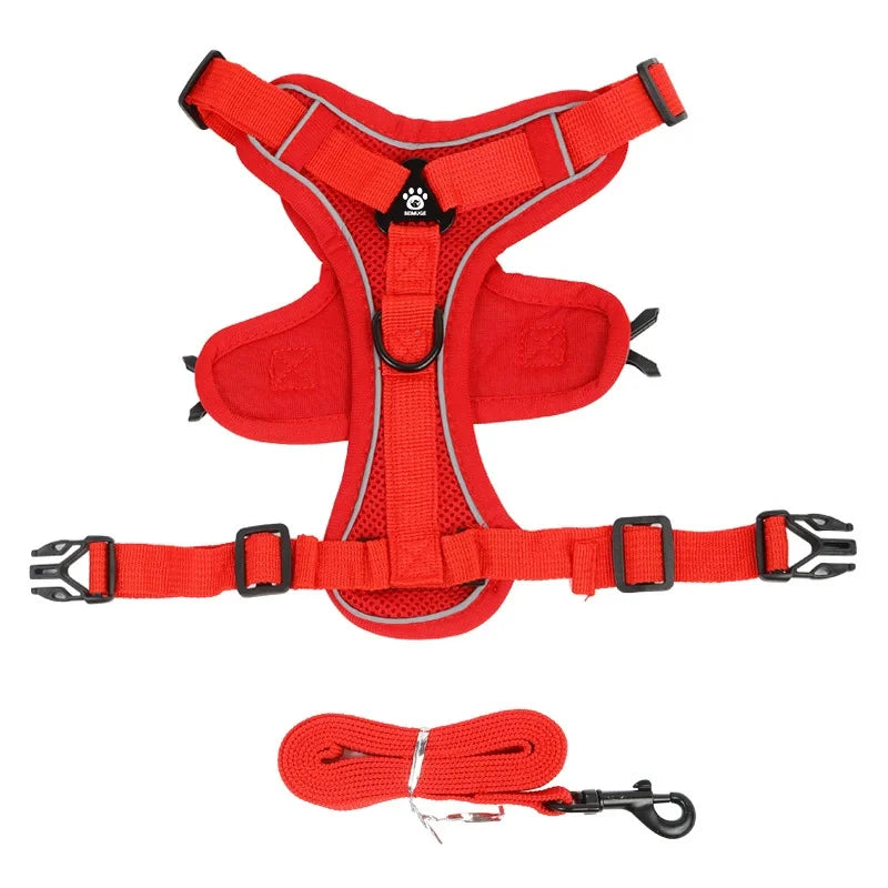 No-Pull Adjustable Dog & Cat Harness with Leash