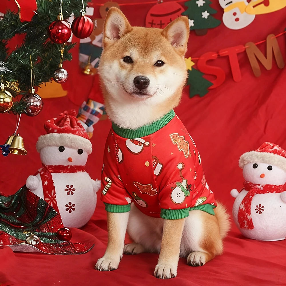 Cute Christmas Dog Costume – Warm Holiday Outfit for Small & Large Pets