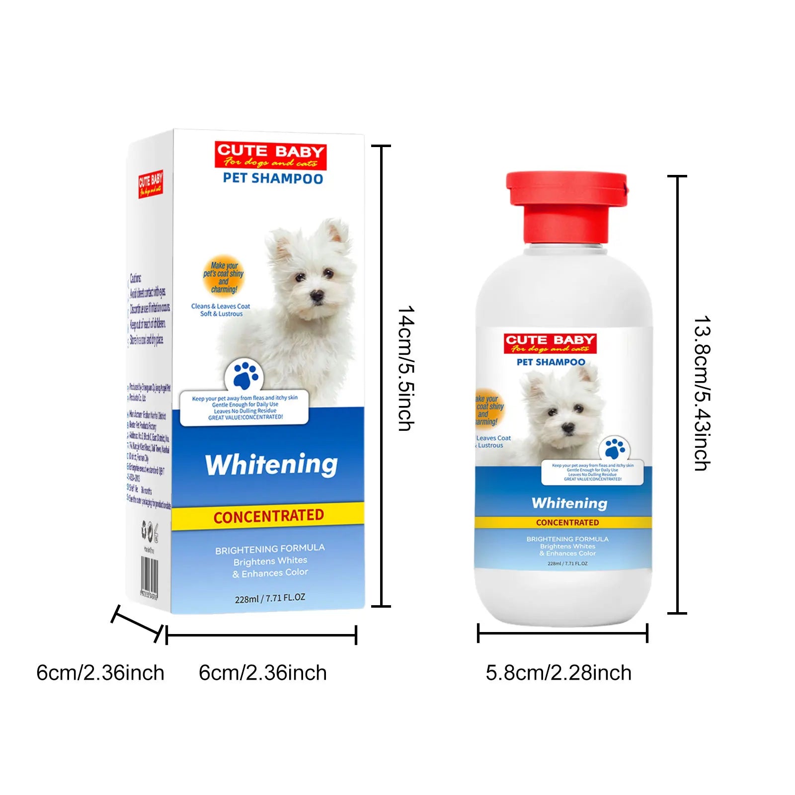 Gentle Pet Shampoo – Odor-Removing Body Wash for Dogs & Cats (228ml)