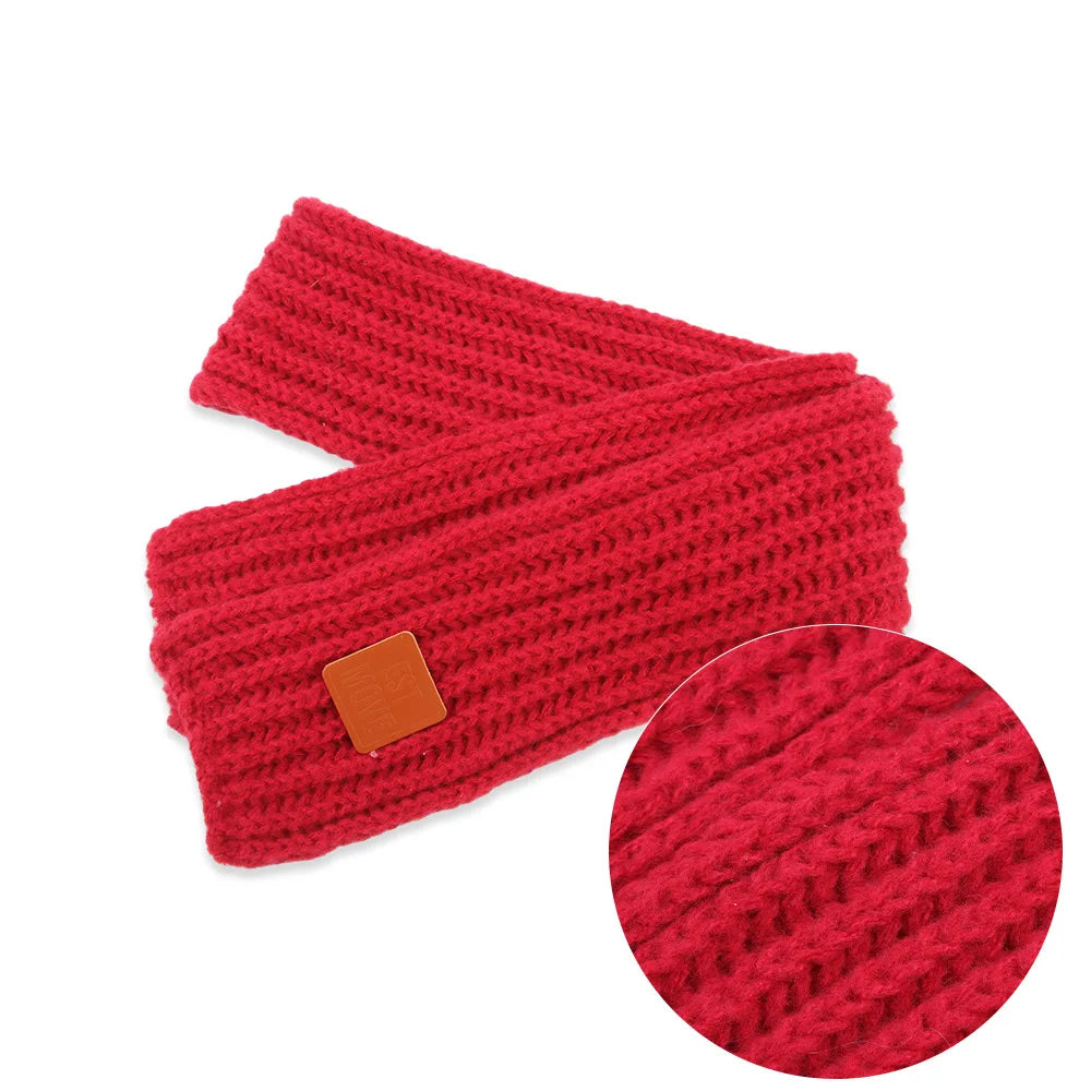 Warm Knitted Dog Scarf – Winter Pet Scarf for Puppies, Small Dogs, and Cats Christmas Accessories