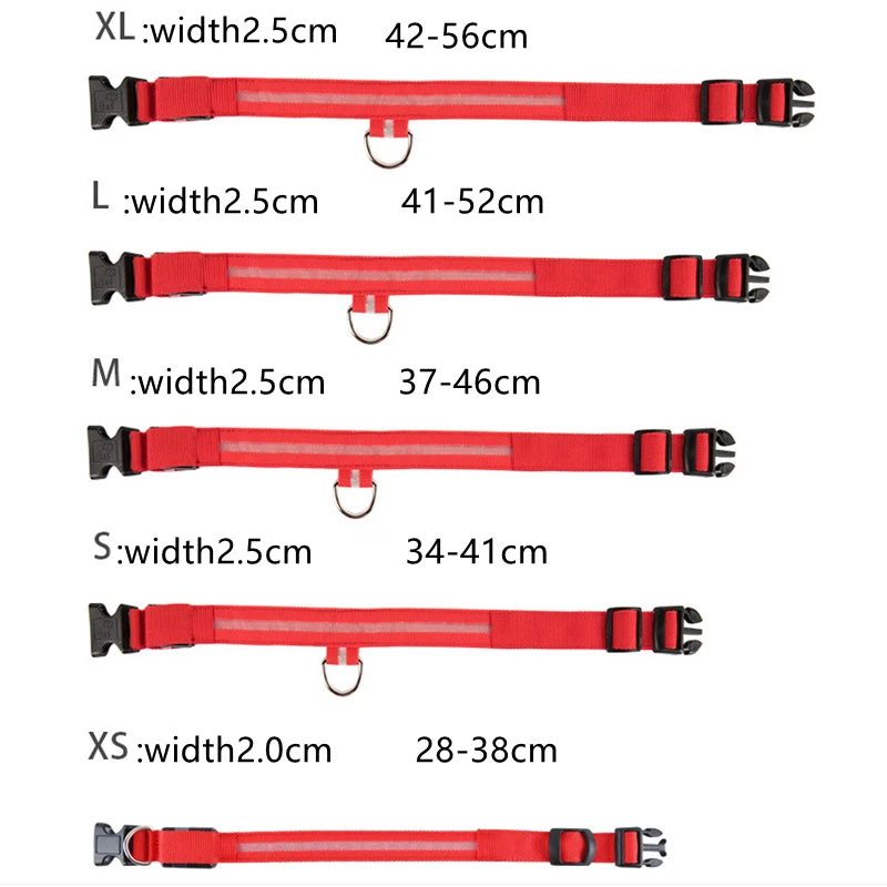Keep Your Pet Safe at Night – 3-Mode USB LED Glow Collar for Dogs & Cats