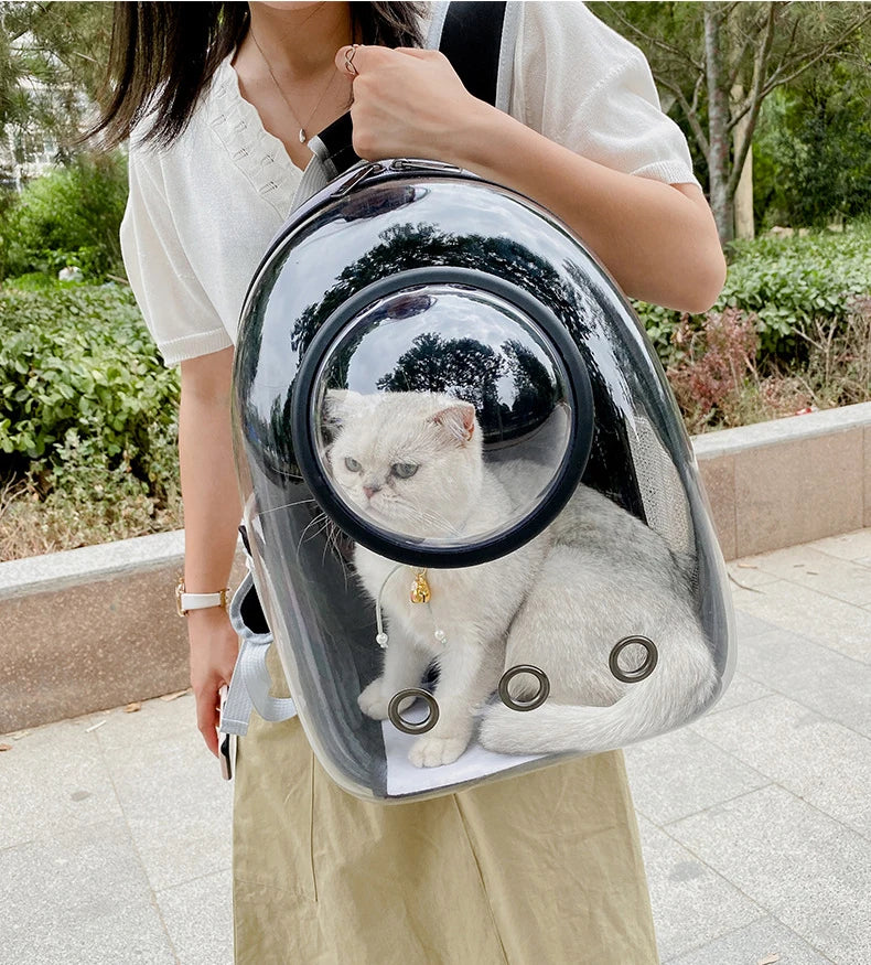 Transparent Space Capsule Pet Backpack