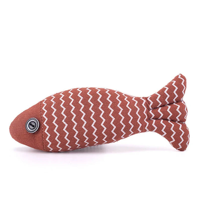 Fish-Shaped Catnip Toy Set – Interactive Cat Kicker & Chew Toys