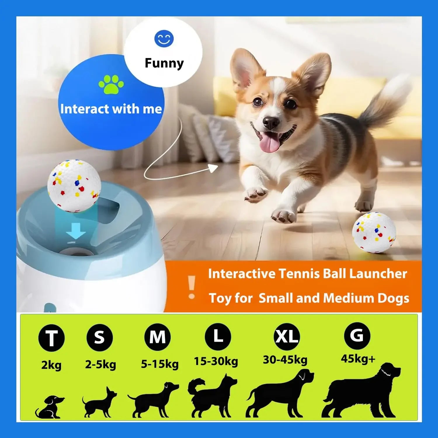 Automatic Dog Ball Launcher – Interactive Fetch Machine with 3 Tennis Balls, Adjustable Distance for Indoor & Outdoor Fun