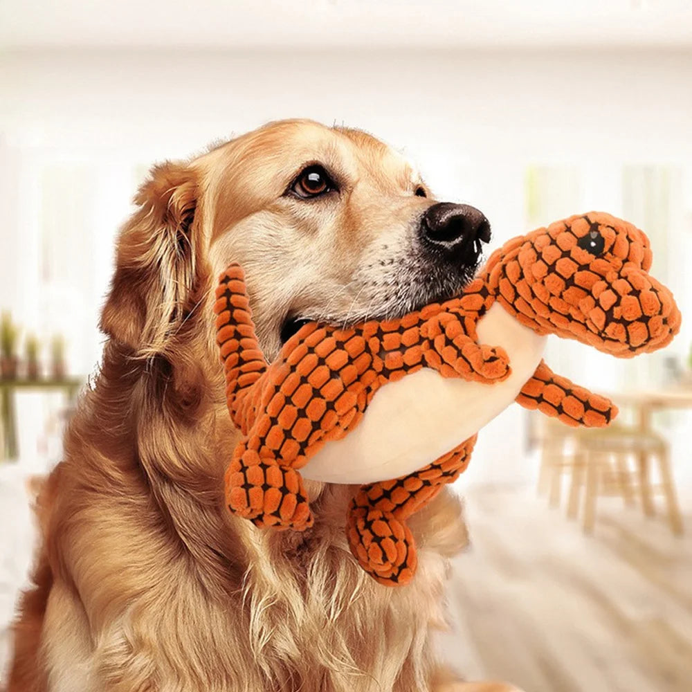 Plush Dinosaur Pet Toy – Interactive Chew Toy for Cats & Small Dogs