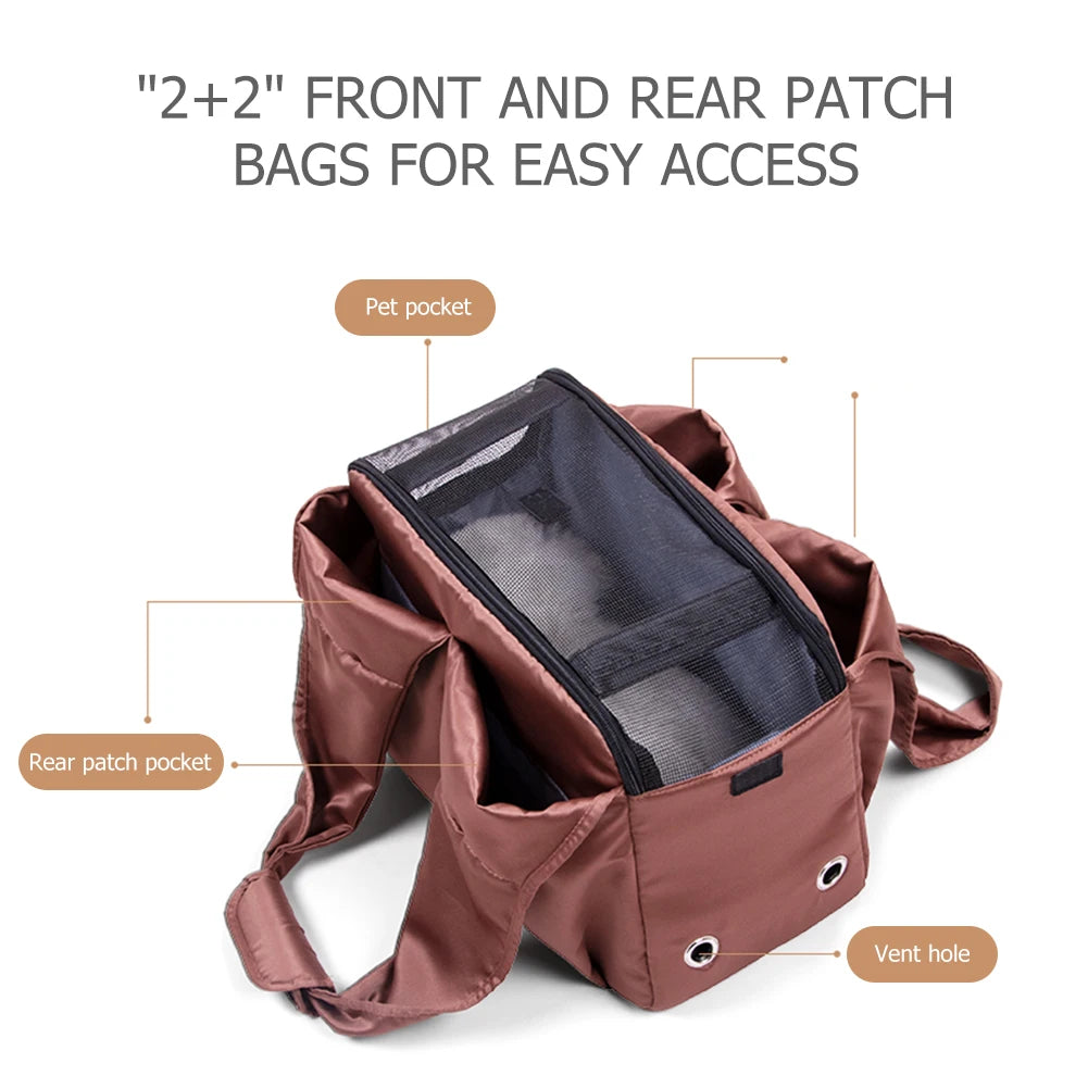 Breathable Cat & Small Dog Carrier – Portable Shoulder Backpack