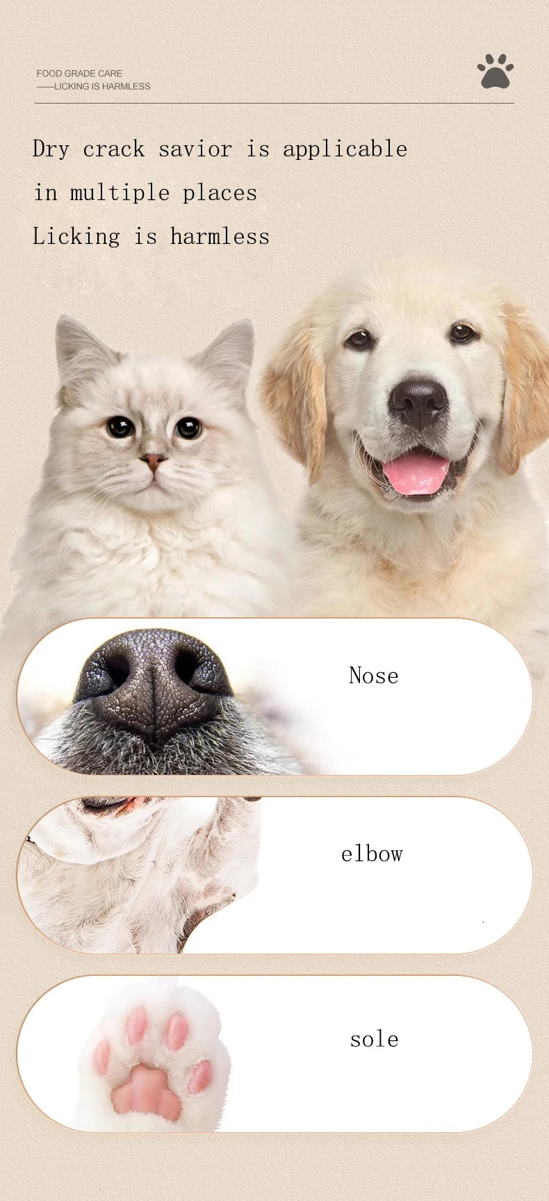 Pet Paw Care Balm – Safe Nourishing Cream for Dogs & Cats