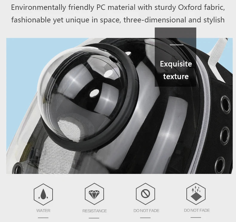 Transparent Space Capsule Pet Backpack