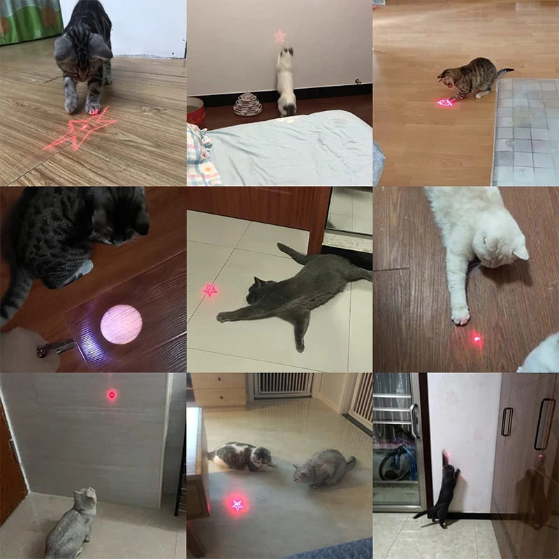 3-in-1 USB Rechargeable Cat Laser Pointer – LED Cat Toy