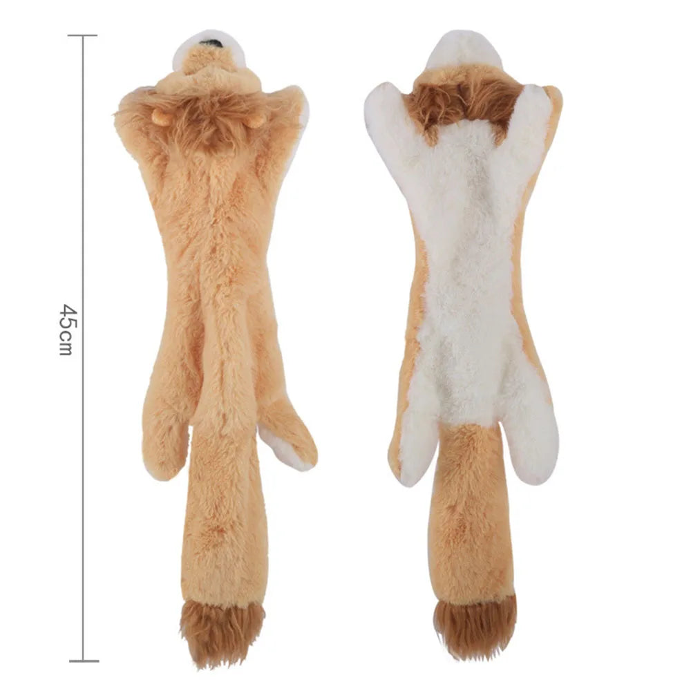 Stuffingless Squeaky Dog Toy – Durable Plush Chew Toy
