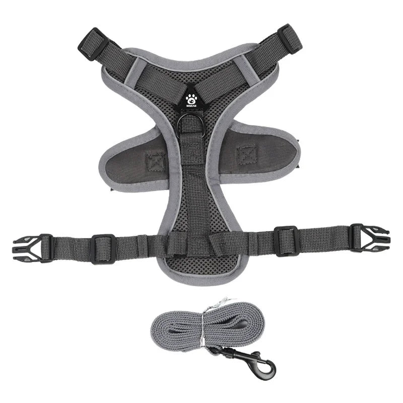 No-Pull Adjustable Dog & Cat Harness with Leash