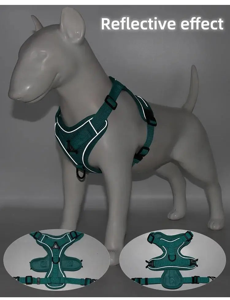 No-Pull Adjustable Dog & Cat Harness with Leash
