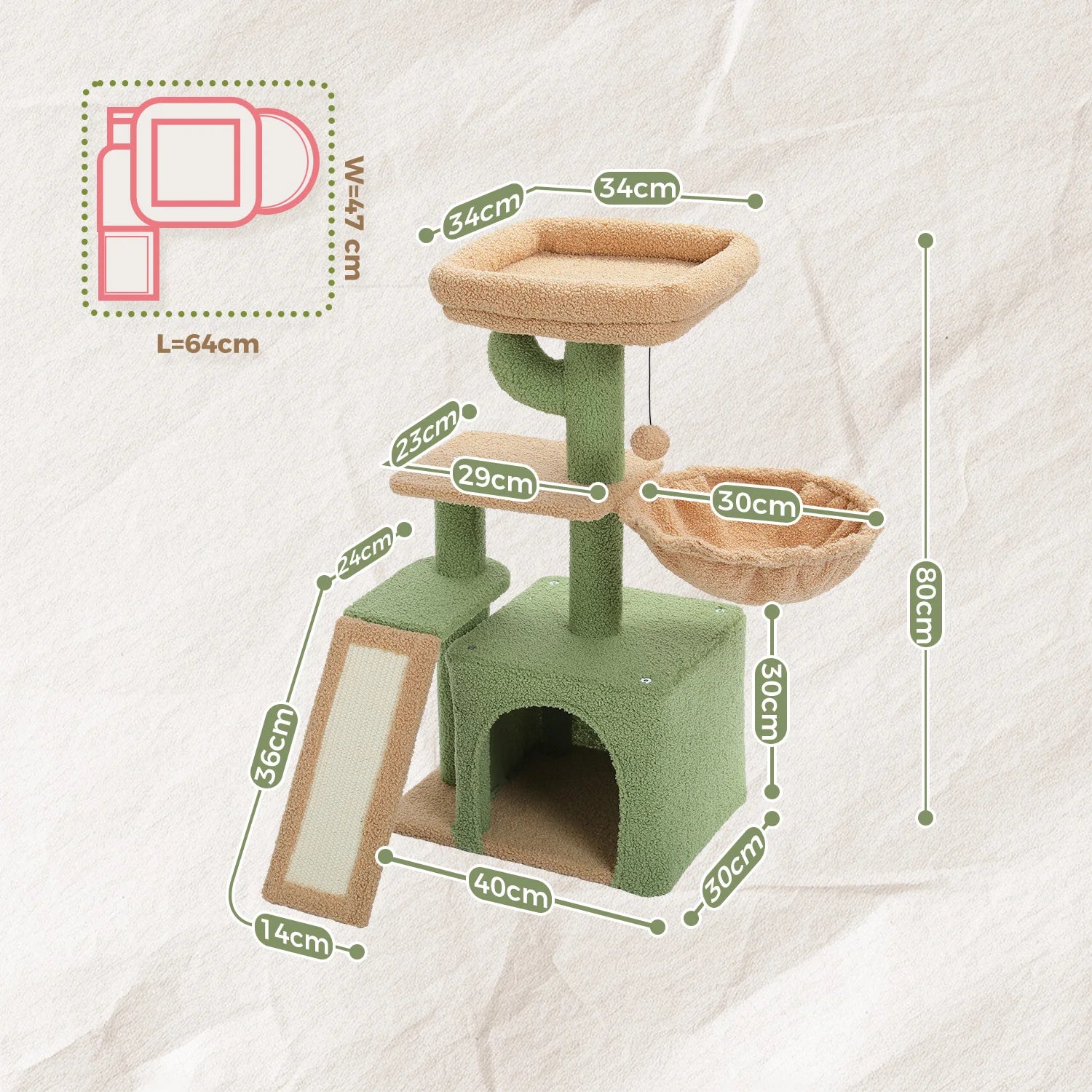 Cat Tree Tower for Indoor Cats – 2-Style Cat Activity Center with Scratching Posts, Large Hammock & Removable Top Perch, Grey