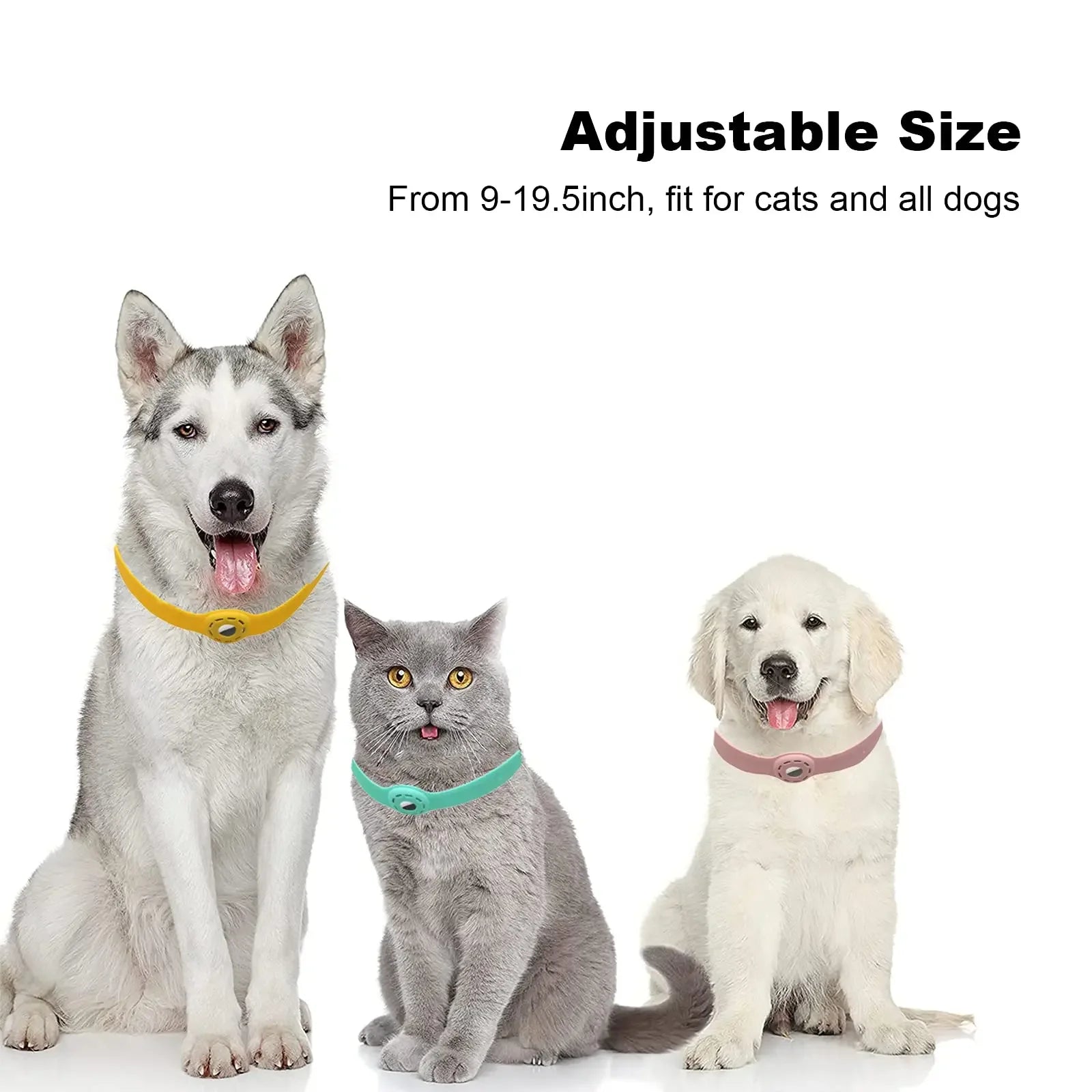 Silicone Anti-Lost Pet Collar – Adjustable for Apple AirTag