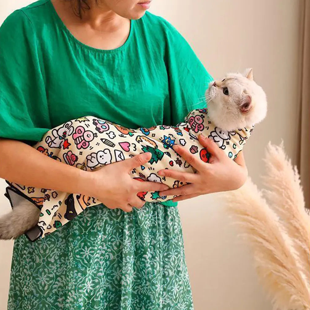 Cat Grooming Wrap – Self-Adherent Restraint Swaddle