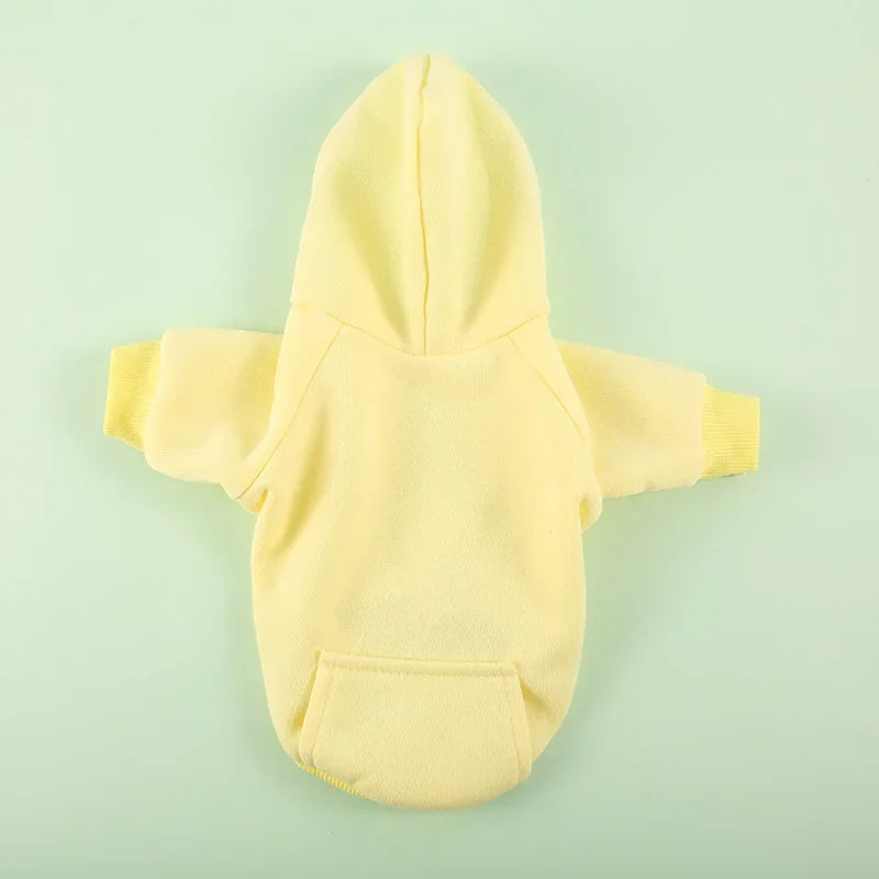 Autumn/Winter Dog Hoodie – Soft Pocket Sweater for Small Dogs