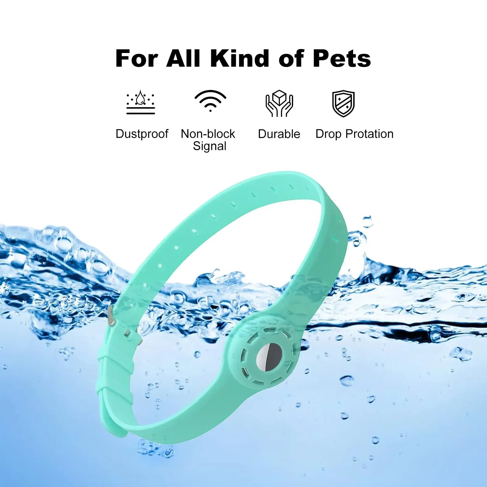 Silicone Anti-Lost Pet Collar – Adjustable for Apple AirTag