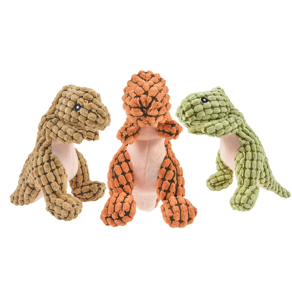 Plush Dinosaur Pet Toy – Interactive Chew Toy for Cats & Small Dogs