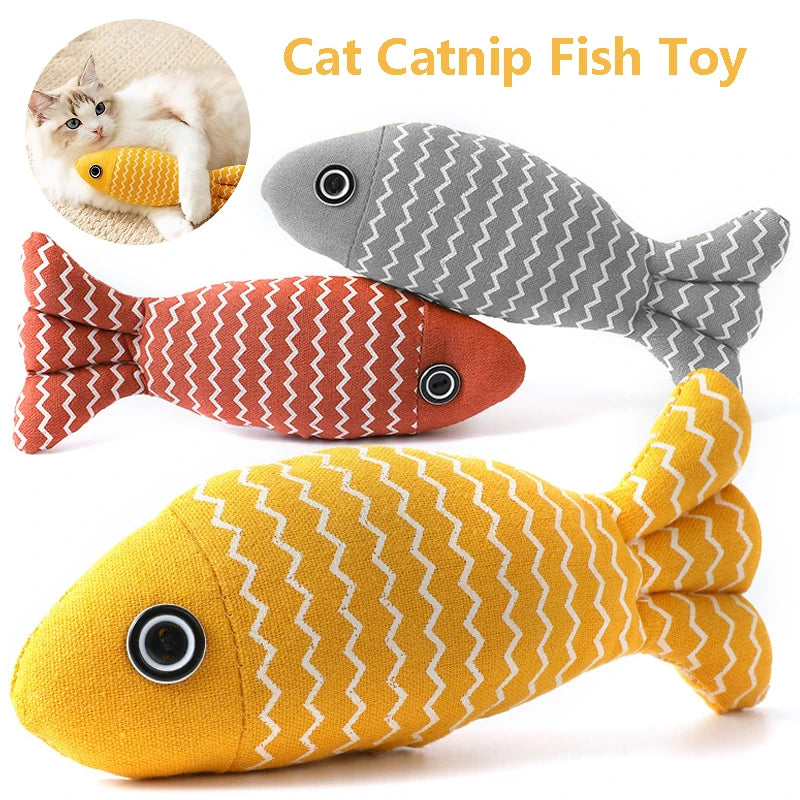 Fish-Shaped Catnip Toy Set – Interactive Cat Kicker & Chew Toys