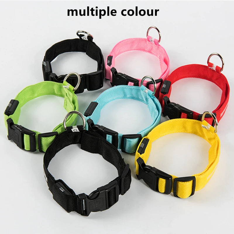 Keep Your Pet Safe at Night – 3-Mode USB LED Glow Collar for Dogs & Cats
