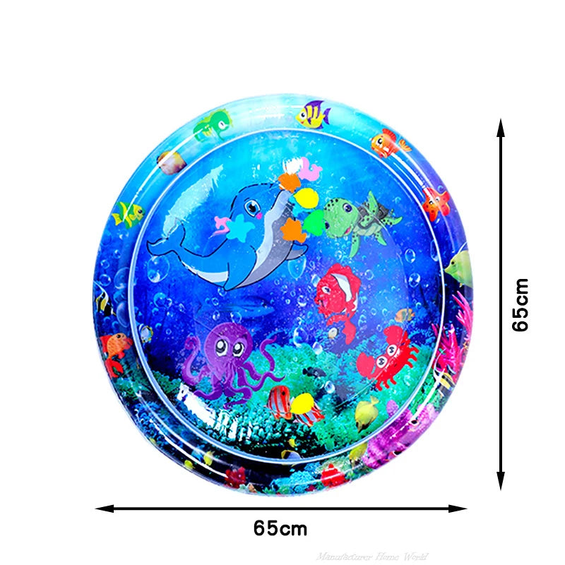 Interactive Cat Water Play Mat with Floating Fish – PVC Sensory Toy