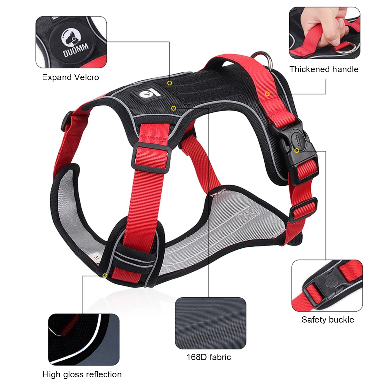 Reflective Tactical Dog Harness – Waterproof Oxford Cloth