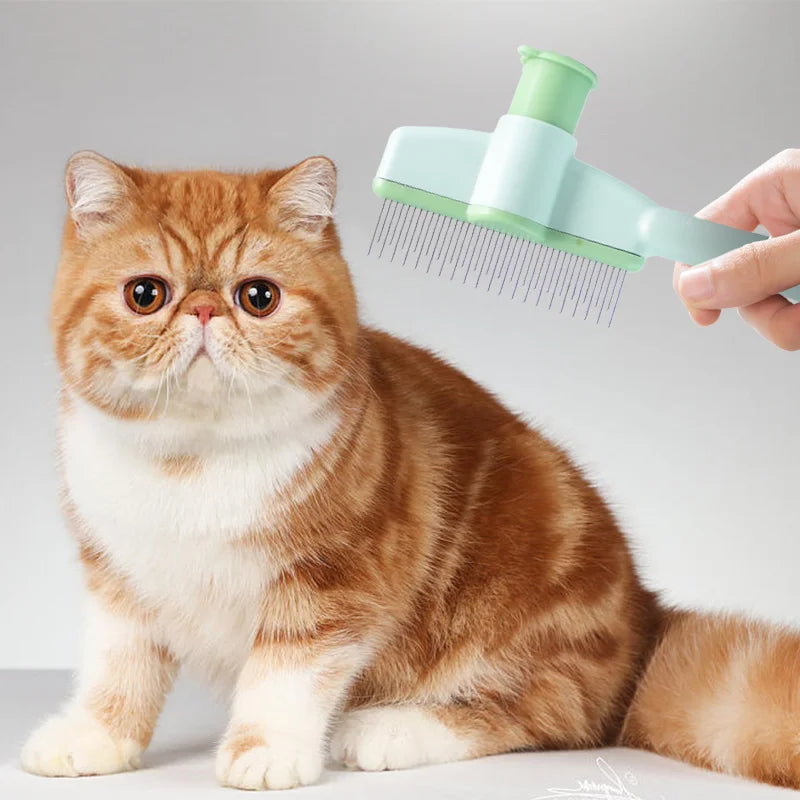 Cat Grooming Massage Brush – Professional Pet Comb for Hair Removal & Knot Opening