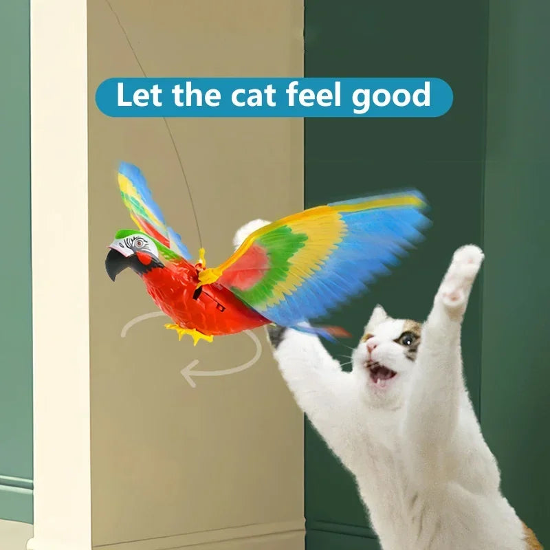 Electric Flying Bird Cat Toy – Interactive Teaser & Scratch Rope