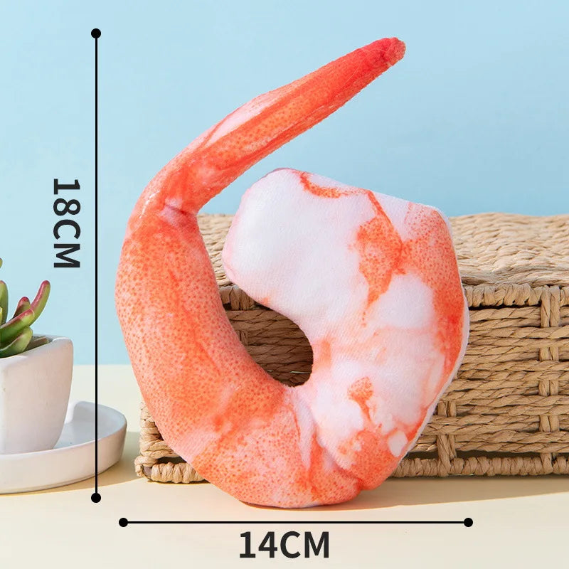 Plush Donut & Pizza Squeaky Dog Toy – Chew & Teeth Cleaning