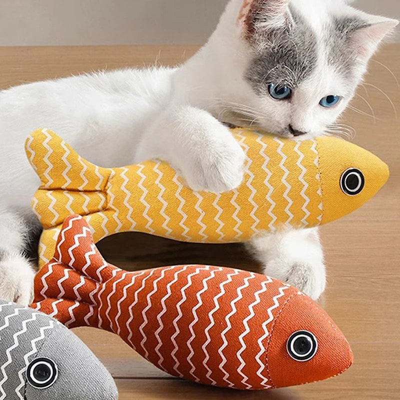 Fish-Shaped Catnip Toy Set – Interactive Cat Kicker & Chew Toys