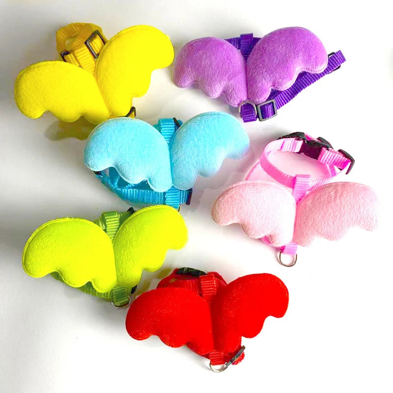 Adorable Angel Wings Harness Set – Stylish Leash and Vest for Cats, Rabbits, and Small Dogs
