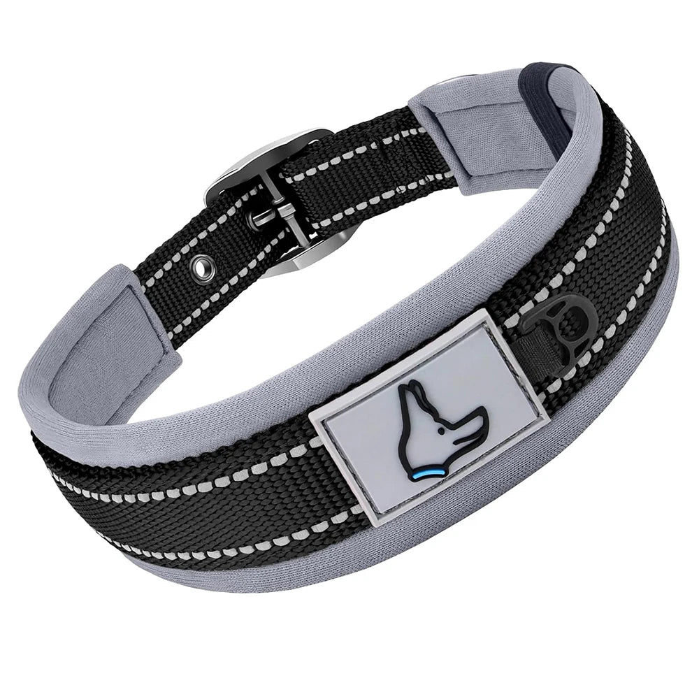 Padded Reflective Dog Collar – Heavy Duty Adjustable