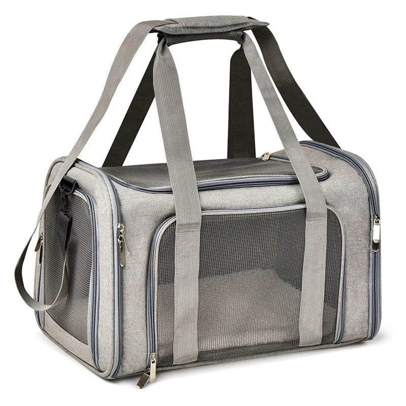 Foldable Breathable Pet Carrier Backpack – Dog & Cat Travel Bag