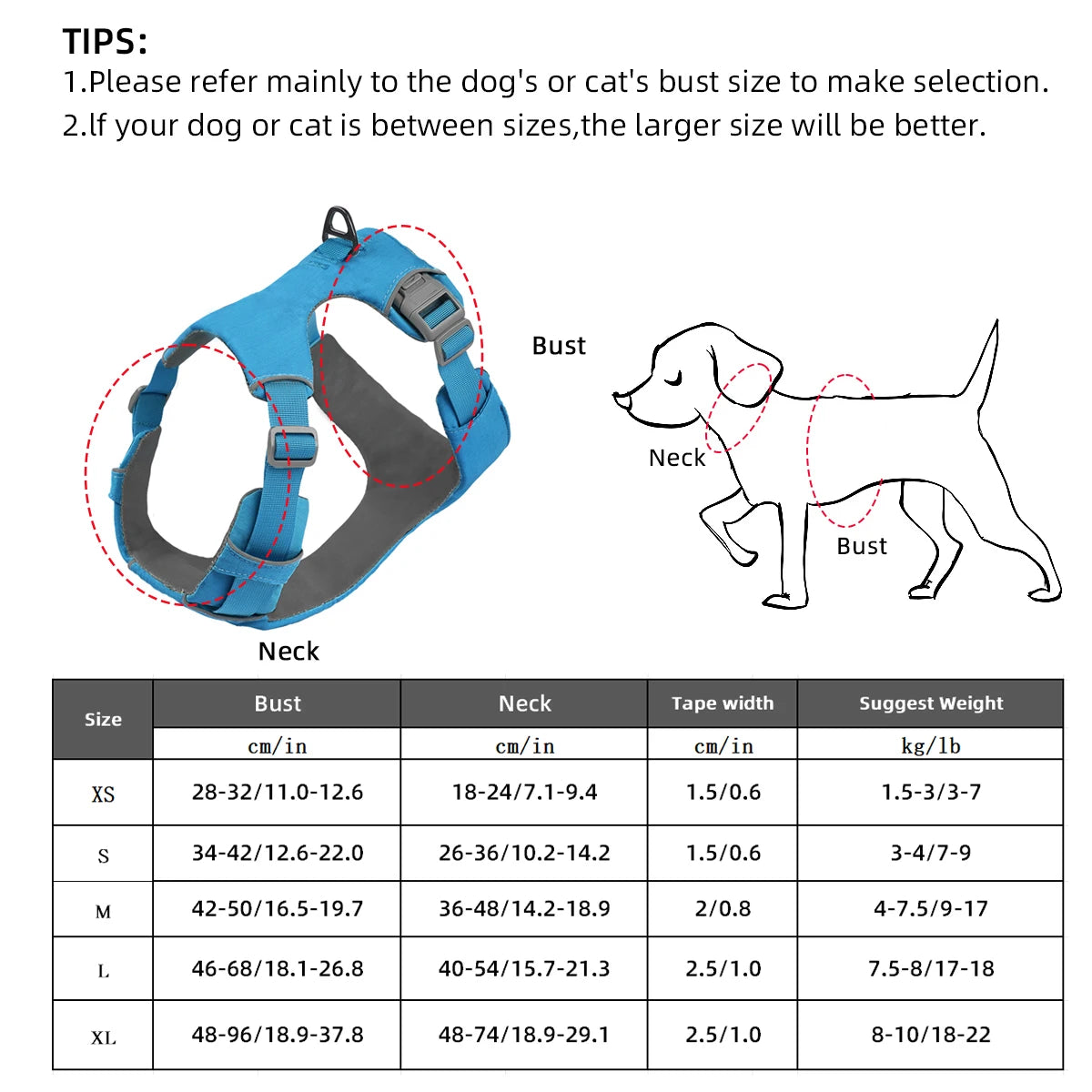 H-Type No-Pull Dog Harness – Adjustable Reflective Vest