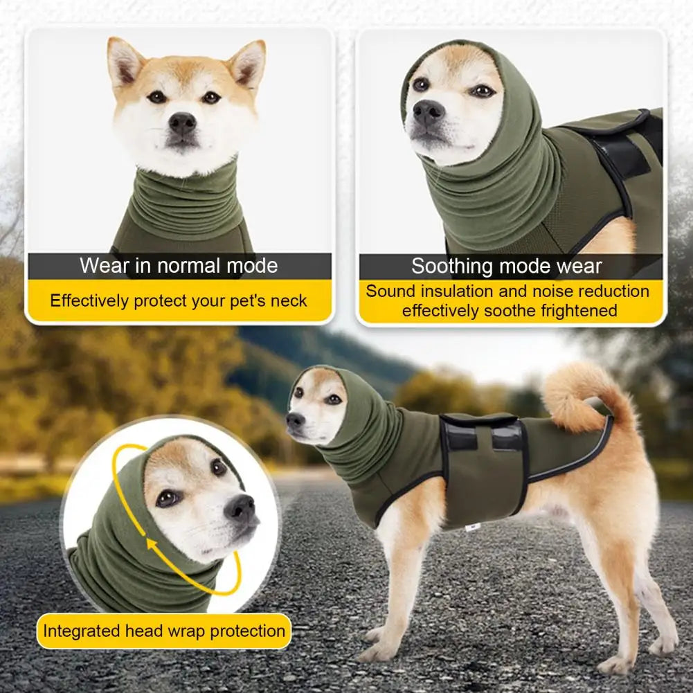Dog Anxiety Vest – Adjustable Calming Shirt with Reflective Strips