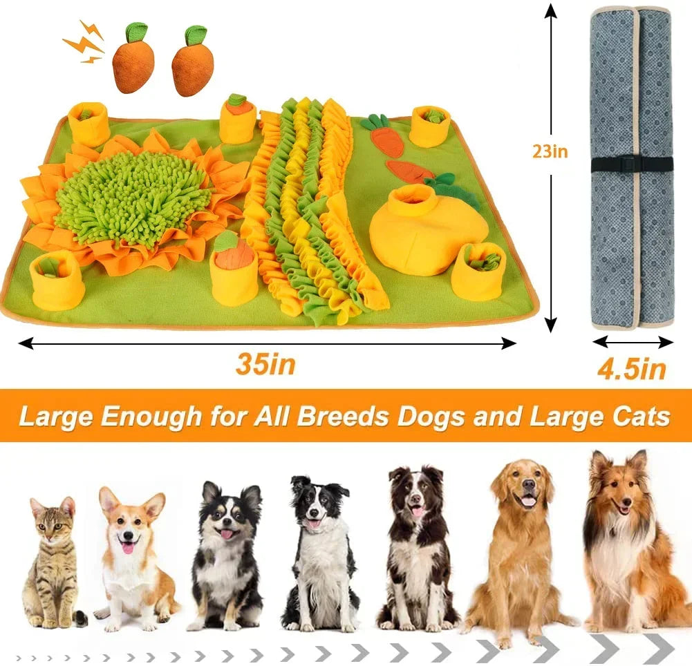Large Dog Snuffle Mat – Interactive Training & Stress Relief Slow Feeder Toy