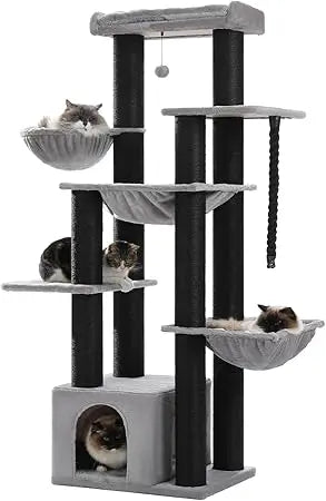 XXL Cat Tree Tower – 67" Heavy-Duty Indoor Cat Furniture with 13 Thick Scratching Posts, Super Large Perch & Cozy Spa
